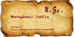 Mernyávecz Zsófia névjegykártya